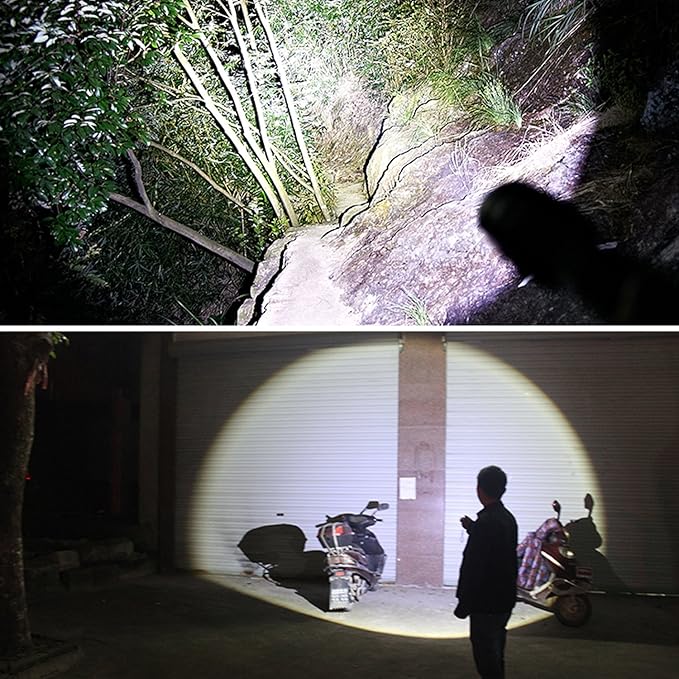 2 Pack Tactical Flashlight 2000 Lumens LED with Adjustable Focus and 5 Light Modes for Camping Hiking Emergency, Hurricane, Power Outage,Gift-Giving