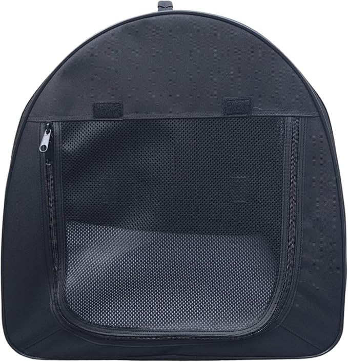 One for Pets Fabric Portable Pet Kennel/Shelter, Single, Black 20"x20"x19.5" - Car Seat-Belt Fixture Included
