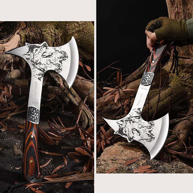 Multi-Functional Outdoor Axe - Garden Hatchet for Camping, Survival, and Tree Cutting - Portable Durable Design for Outdoor Enthusiasts