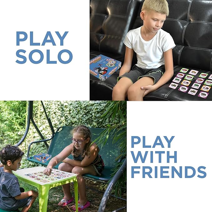Point Games Memory Game for Kids, Matching Card Games, Flash Cards - Educational Toys - Preschool Learning - Birthday Gift for Boys & Girls Ages 3+