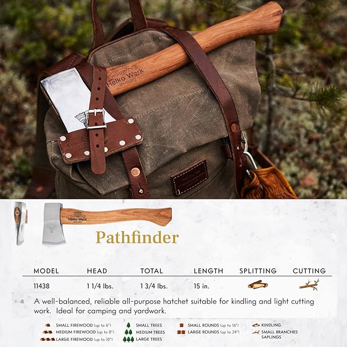 1844 Helko Werk Germany Axe Collection - 5 Classic Axes Set - Expedition, Forester, Scout, Journeyman, Pathfinder Hatchet