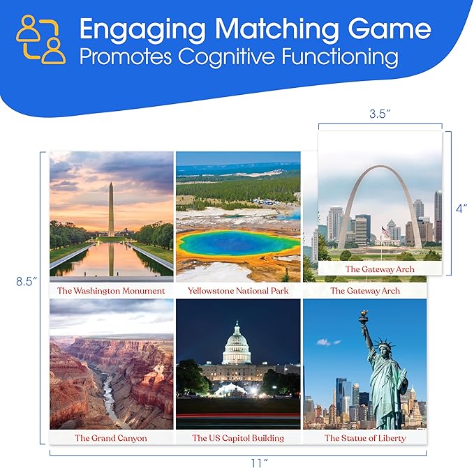 Keeping Busy Match The Photo Game with Fun Facts Set 4 Matching Games for Adults | Dementia Activities for Seniors | Activities for Dementia Patients | Alzheimers Activities for Elderly with Dementia