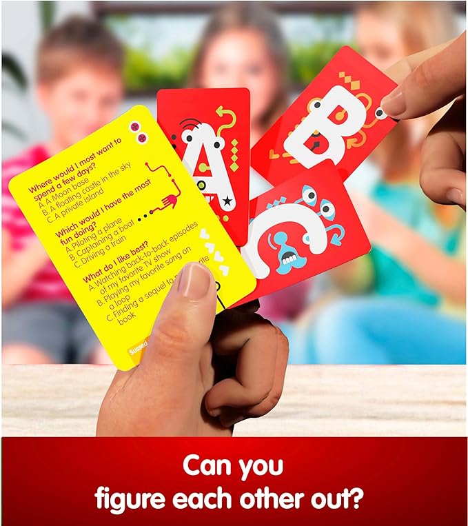 SUSSED The Wacky ?˜What Would You Do???Card Game - Social Fun for Kids - Easy Travel Game, Family Activity - Ages 6+ - Yellow Pack