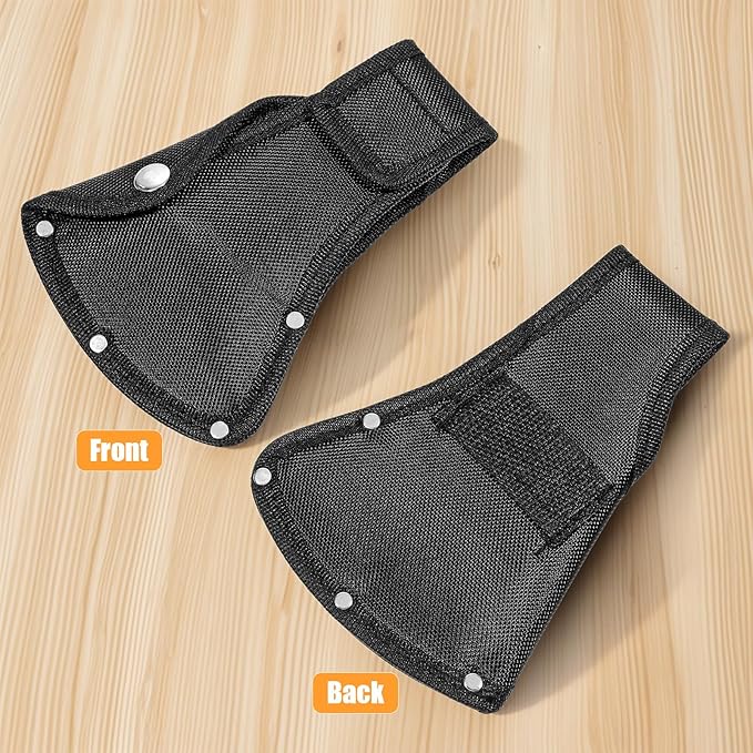 2 Pack Axe Cover,Hatchet Sheath 6.3 X 4.2 in, Nylon Axes Head Covers,Snap Axe Head Cover,Hatchets Edge Protector for Outdoor Hiking Work Camping Blade Protection,Black