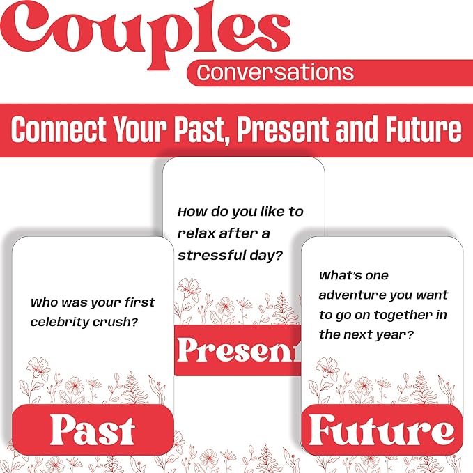 Couples Conversations Card Game ??Fun Couple Games for Date Night, Intimacy & Conversation Cards, Get to Know You, Newlywed & Married Couples, Romantic Gift, at-Home Activity with Your Partner