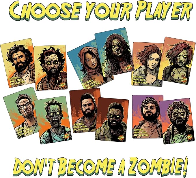 MASON FORGE Zombie Apocalypse, a Card Game: high-Stakes Survival Card Game, Strategic Play, Engaging Artwork, Game Night, Easy to Learn, Quick Setup, Fun for 12+