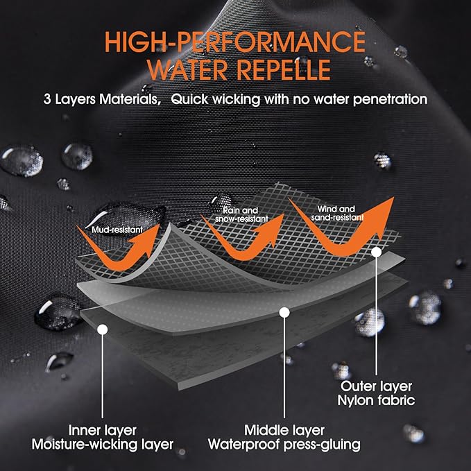 Waterproof Hiking Gaiters, Outdoor Snow Boot Gaiters