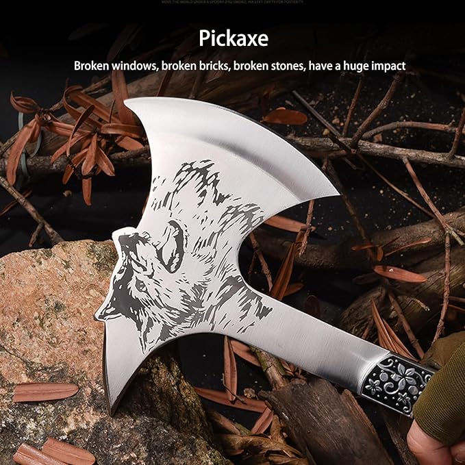 Multi-Functional Outdoor Axe - Garden Hatchet for Camping, Survival, and Tree Cutting - Portable Durable Design for Outdoor Enthusiasts