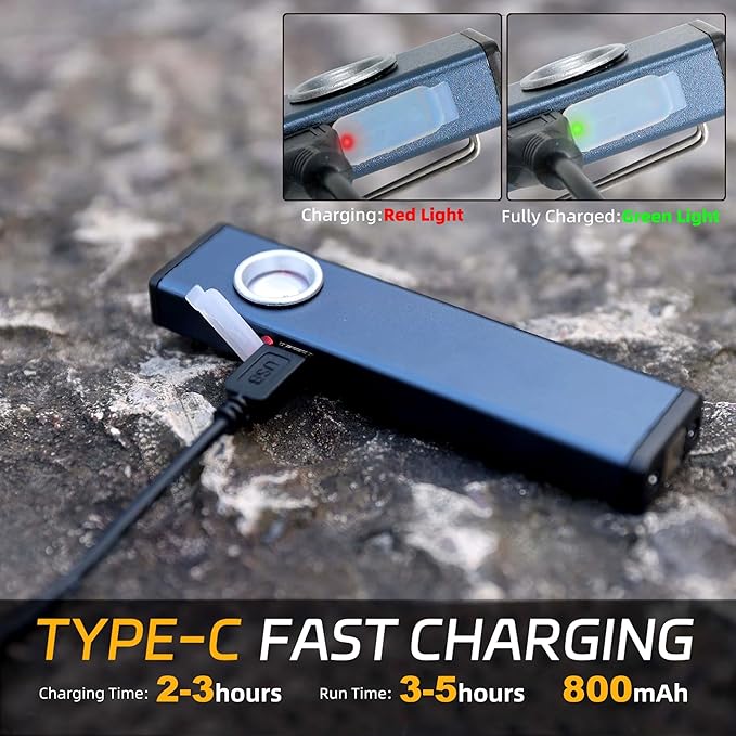 lexall Rechargeable Flashlight, 600 Lumens Portable LED Flashlight, Magnetic COB Flat Task Light with Pocket Clip, 3 Modes, Pocket Pen Inspection Light for Repairing, Camping, Hiking, Emergency(1 Pc)