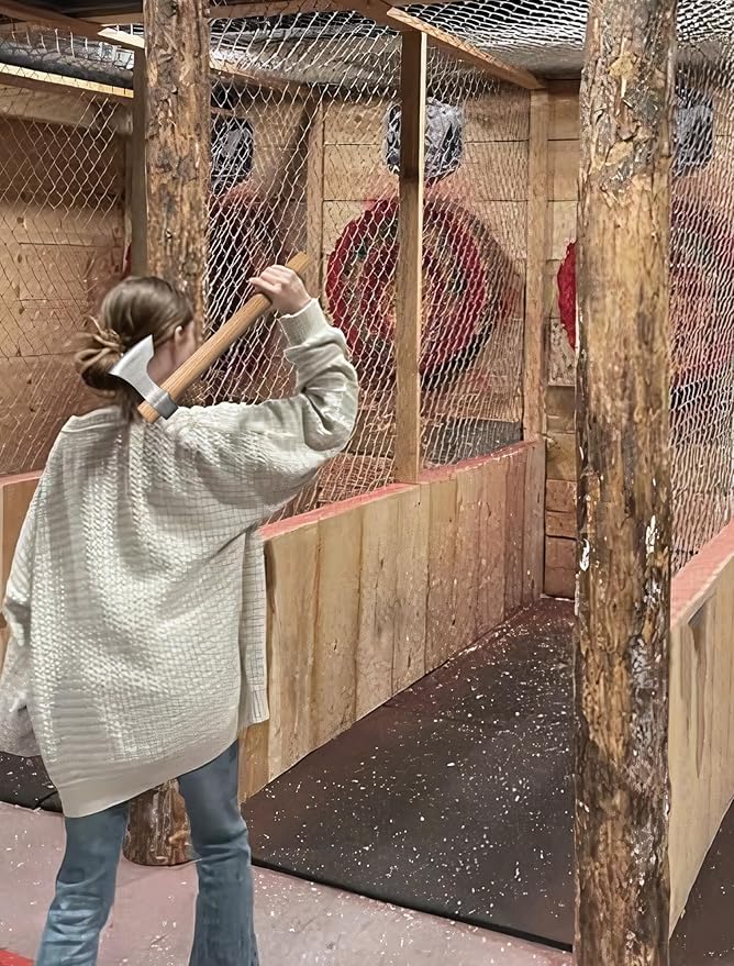 JXE JXO Throwing Tomahawks 2Pack, Throwing Axes 16.5" Hickory Handle - Forged Axes for Axe Throwing