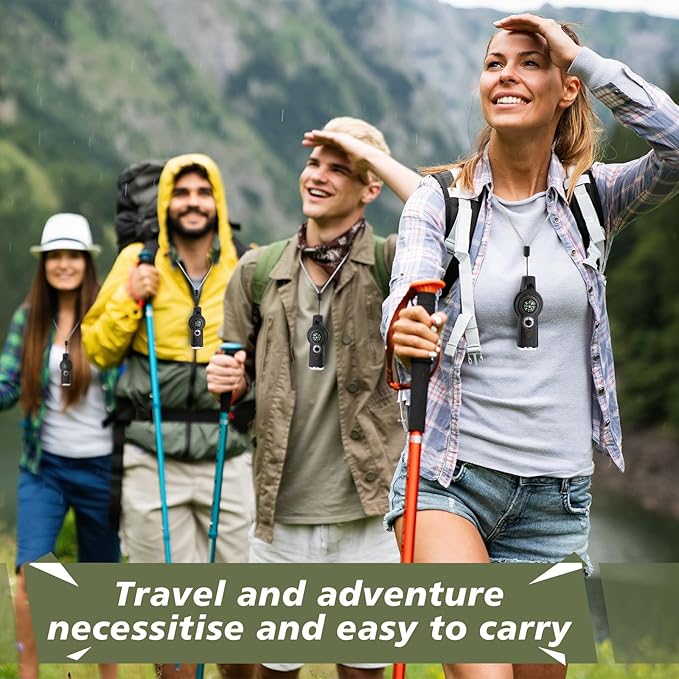 12 Pack Emergency Survival Function Whistle 7-in-1 Compass Hiking Survival Safety Whistle with Lanyard Outdoor Multifunctional Tool Ideal for Hiking Camping Rescue Signaling