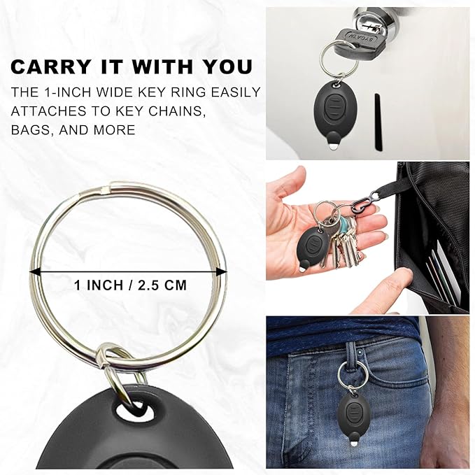 Mini LED Keychain Flashlight, Ultra Bright Micro Torch, Compact Key Ring Flashlight with White Light, Emergency Pocket Light, Tiny Flashlight for Outdoor Camping Hiking (12 PCS)