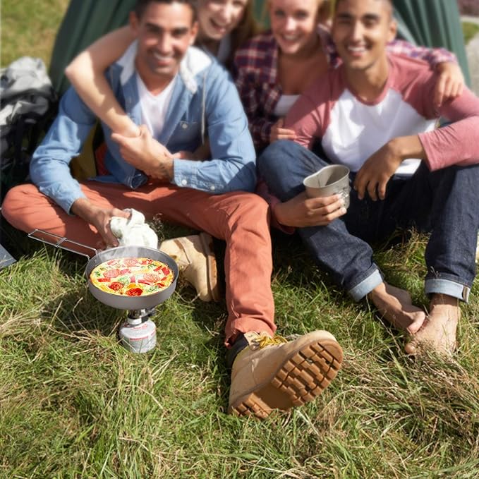 Lixada Ultralight Titanium Frypan Outdoor Camping Hiking Picnic Cooking Frying Pan 750/1000ML with/Without Handle
