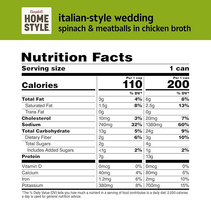 Campbell's Homestyle Italian Wedding Soup, 16.1 OZ Can (Pack of 6)
