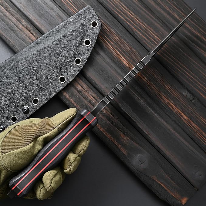Sitivien ST28 Fixed Blade Knife 7MM Thick N690 Stainless Steel Blade G10 Handle Full Tang EDC Tool Knifes for Outdoor Working Camping Hunting Fishing