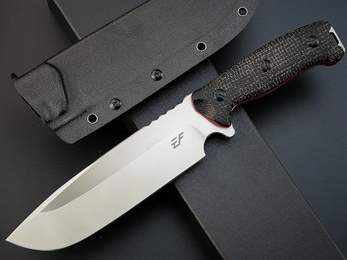 Eafengrow EF143 Fixed Blade Knife AUS-10 Steel Blade Micarta Handle Full Tang EDC Tool Straight Knife for Working Camping Hunting