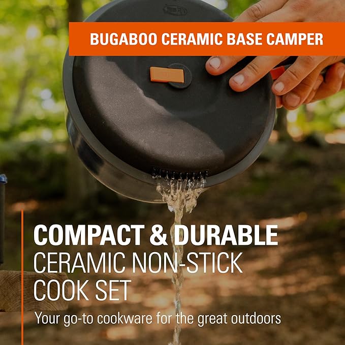 GSI Outdoors Bugaboo Base Camper, High-Efficiency Cookset ??Ceramic Non-Stick Coated