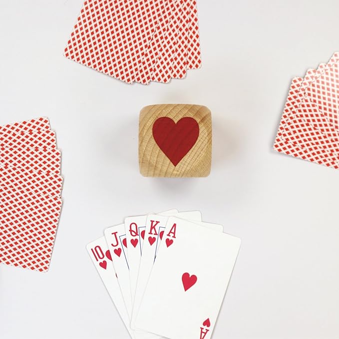 Marker Dice Euchre Pinochle Bridge Playing Cards Poker Whist Cards Markers Dice Euchre Cube Card Deck Marker Game Dice Wooden Indicator for Euchre Pinochle Bridge Enthusiasts (2 in) (1 Pc)