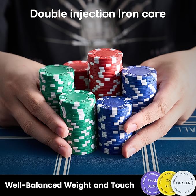 Poker Chips with Numbers,200PCS Poker Chip Set with Aluminum Travel Case,11.5 Gram Poker Set for Texas Holdem and Blackjack Gambling.