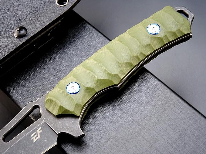Eafengrow EF132 Fixed Blade Knife, DC53 Steel Blade,G10 Handle Full Tang EDC Fixed Knifes Straight Knife for Working Camping Hunting with Kydex Sheath