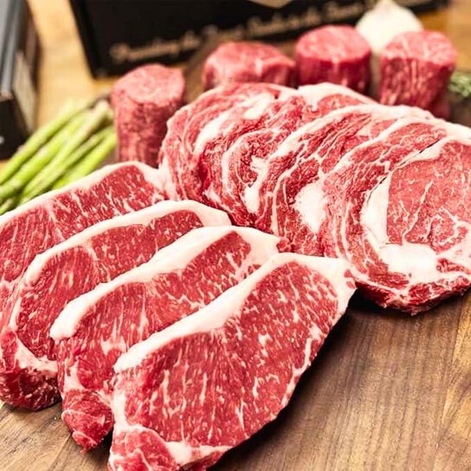 Today Gourmet Foods of NC - Angus Beef Steak Sampler (4-8oz Filet Mignon, 4-12oz NY Strips, 4-12oz Ribeyes) (American USDA High Choice)