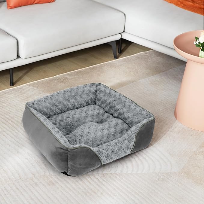 INVENHO XX-Large Dog Bed Rectangle Washable Orthopedic Soft Calming Sleeping Durable Pet Cuddler with Anti-Slip Bottom