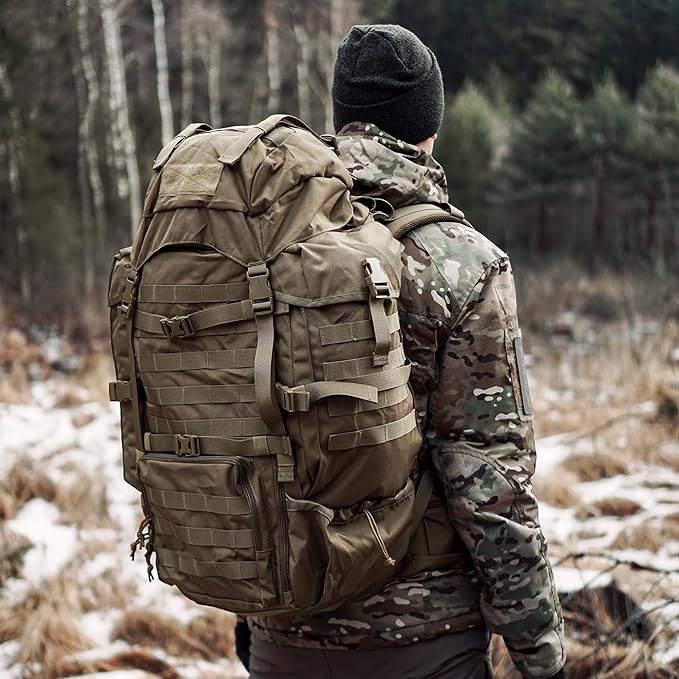 Mardingtop 70L Internal Frame Backpack for Hunting,Camping,Hiking Backpacking Backpack with Rain Cover