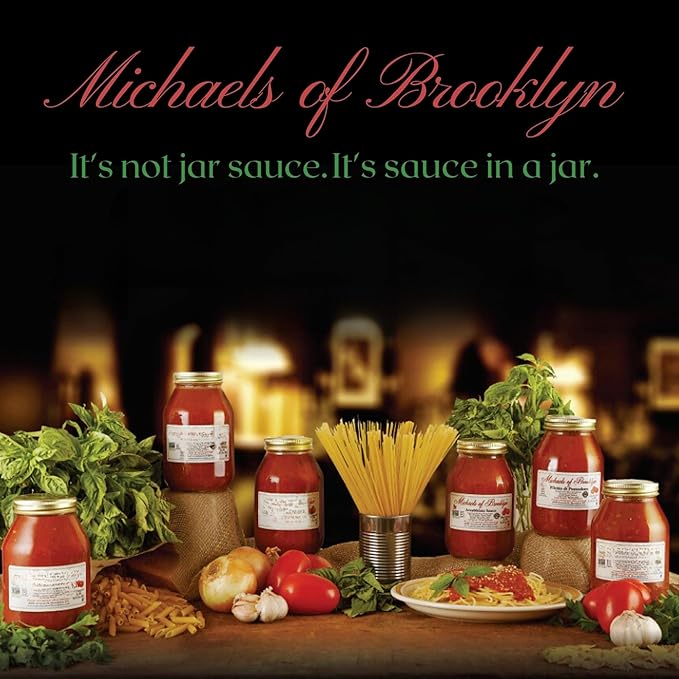 Michaels Of Brooklyn, Sauce, Tomato Basil, Pack of 6, Size 32 OZ, (GMO Free Low Sodium Vegan Wheat Free Yeast Free)