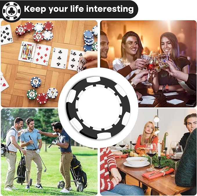 50-500 Custom Clay Poker Chips for 7 Colors,Imprinted in Full Color with Your Logo,Image or Text,40mm Heavy 11.5 Grams,Customized Drink Tokens for Bar,Party,Business Card,Golf Club or Events