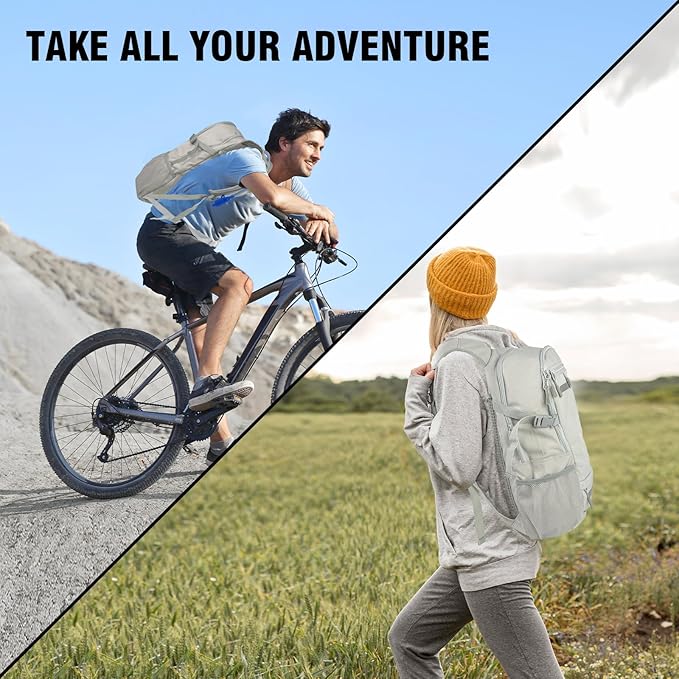 Zavothy 18L Multipurpose Hiking Backpack with 3L Water Bladder ??Durable Hydration Backpack with Insulated Bladder Compartment, Hidden Helmet Holder & Rain Cover ??for Hiking, Commuting, and Camping