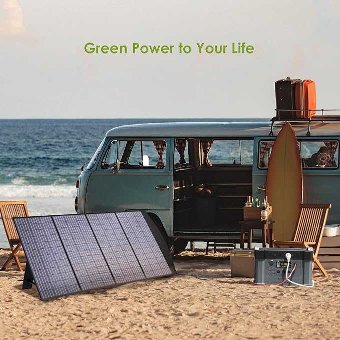 ALLPOWERS SP033 200W Portable Solar Panel Foldable, 23% High Efficiency Solar Charger with MC4 Connectors for Power Station, RV, Camping, Home Use, Compact Folding Solar Panel(SP033-200W