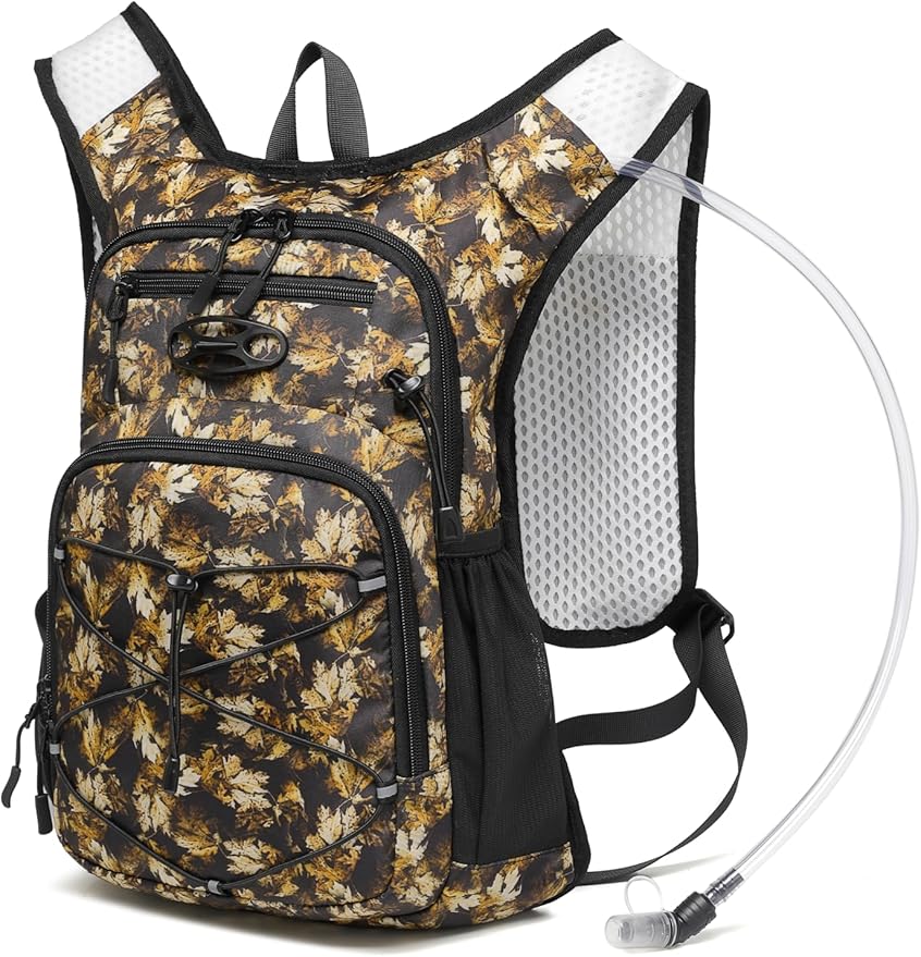 Wotony Lightweight Hydration Backpack with 2LOR 3LWater Bladder for Cycling Hiking Rave - Water Daypack for Men Women