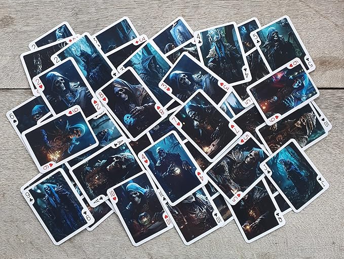 LICH NECROMANT Playing Cards (Poker Deck 54 Cards All Different) Lich Skeleton Undead Alchemist Necromant Warrior Fantasy RPG Posters