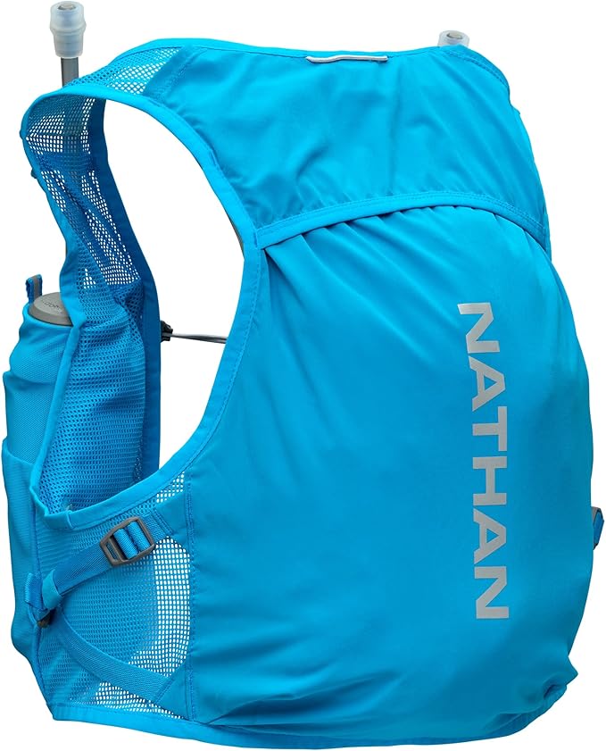 Nathan Hydration Vest - Lightweight, Quick-Fit Fix, Reflective, 4L Storage, Six Pockets, Two 14oz Flasks, Pinnacle Breeze