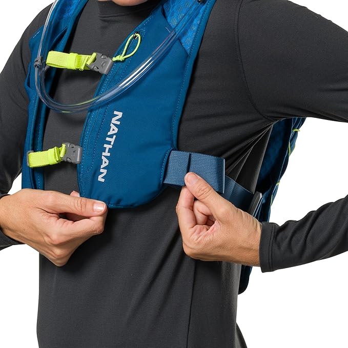 Nathan QuickStart 1.5L Hydration Pack Vest with Bladder or flasks, Storage Pockets, Breathable Moisture-Wicking Fabric, Adjustable Straps for Running, Hiking, Walking, Marathons, Obstacle Races