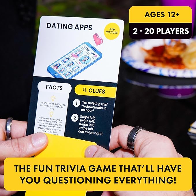 Educated Guess ??Fast & Fun Yes?‘or?‘No Trivia Party Game for Families & Friends | 100 Clue Cards, 4 Categories, Adults & Teens (Ages 12+) | Perfect for Road Trips & Gifts