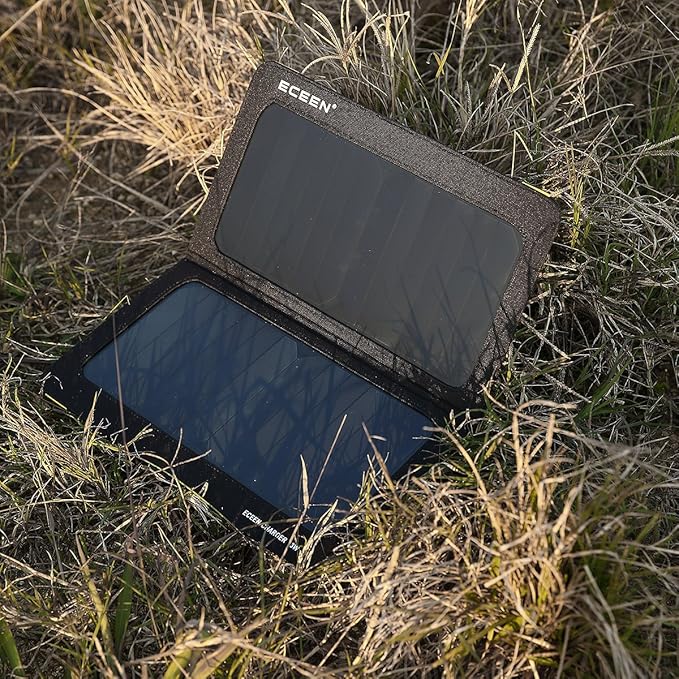 Solar Phone Charger for iPhone, ECEEN 13W Portable Solar Charger with Kickstand for iPhones, Smartphones, Tablets, GPS Units, Speakers, Gopro Cameras, and Other Devices Camping Gadgets Emergency Kit