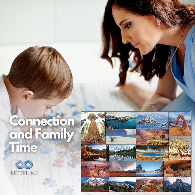 Our National Parks 500-Piece Jigsaw Puzzle - Famous USA Natural Landmarks Featuring Acadia, Yellowstone, Zion, Arches, Crater Lake, Mount Rainier, etc. Great Family Activity (500 Pieces)