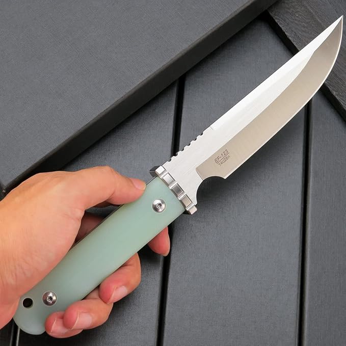 Eafengrow EF123 Fixed Blade Knife 14c28n Steel Blade G10 Handle Fixed Knife for Outdoor Camping Hunting Survival Tool Knives with Kydex Sheaths