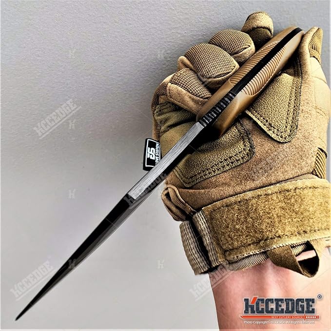 KCCEDGE BEST CUTLERY SOURCE Tactical Knife Hunting Knife Survival Knife 9" Full Tang Fixed Blade Knives Camping Accessories Camping Gear Survival Kit Survival Gear and Equipment Tactical Gear 80213