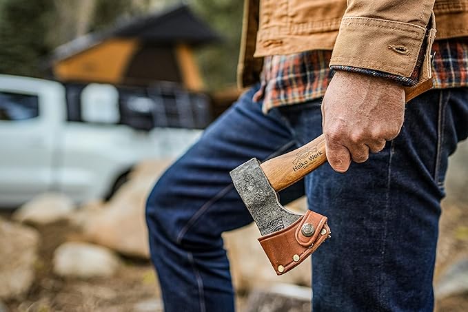 1844 Helko Werk Germany Traditional Wölfling Hatchet - Made in Germany Compact Ultralight Bushcraft Backpacking Hand-Forged Hatchet Head 0.75 lbs, Handle 10.5 in (Wölfling) #11325