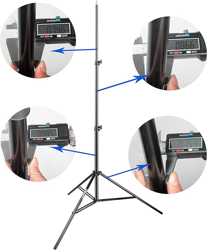 EMART 8.5 Ft Light Stand for Photography, 2 Pack Portable Photo Video Lighting Tripod for Speedlight, Flash, Softbox, Strobe, Camera, Selfie, Photographic Portrait