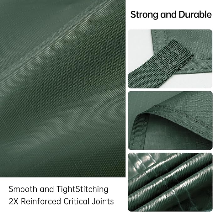FREE SOLDIER Camping Tarp Waterproof Portable Multifunctional Outdoor Traveling Awning Backpacking Shelter Rain Tarp (Lake Green 10×10.5ft)