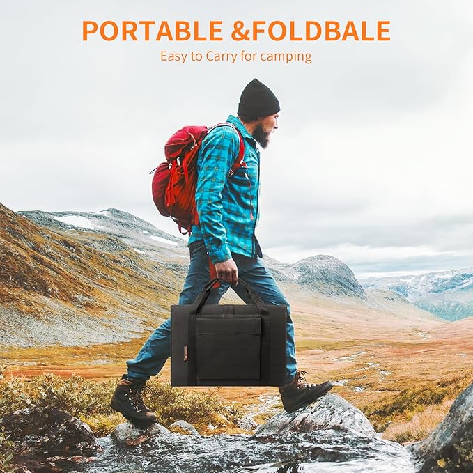 Portable Solar Panel ??60W Foldable Solar Panels with 5V USB and 18V DC for Camping,Cell Phone,Tablet and 5-18V Devices ??Compatible with Solar Generators Power Stations