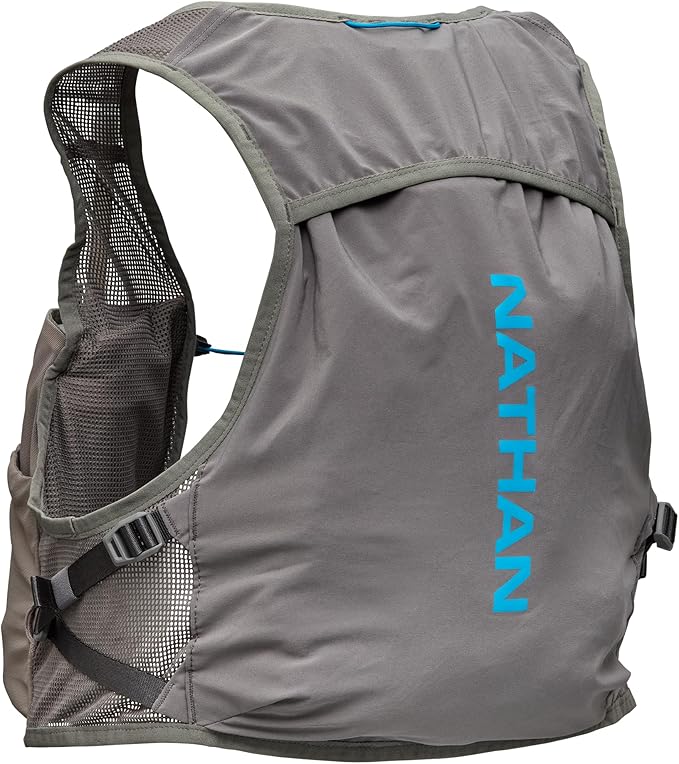Nathan Hydration Vest - Lightweight, Quick-Fit Fix, Reflective, 4L Storage, Six Pockets, Two 14oz Flasks, Pinnacle Breeze