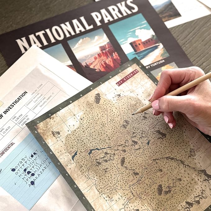 Mystery Game | National Parks Trail of Secrets ??Be a Detective and Investigate an Unsolved case, Escape Room Puzzle Game, for Date Night, Family Night or Solo.