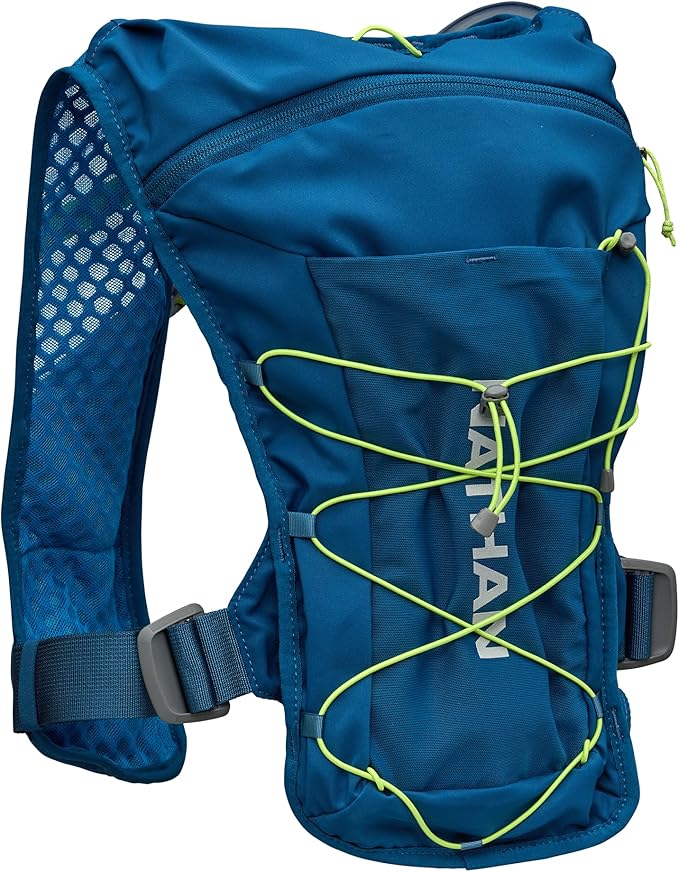 Nathan QuickStart 1.5L Hydration Pack Vest with Bladder or flasks, Storage Pockets, Breathable Moisture-Wicking Fabric, Adjustable Straps for Running, Hiking, Walking, Marathons, Obstacle Races