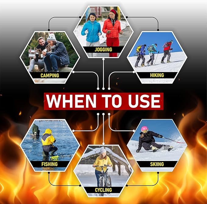 Toe Warmers - Up to 10 Hours of Heat, Easily Apply with Adhesive - Ultra Thin, Easy, All Natural - Air Activated, Odorless Hot Toe Warmers - Sport Temp