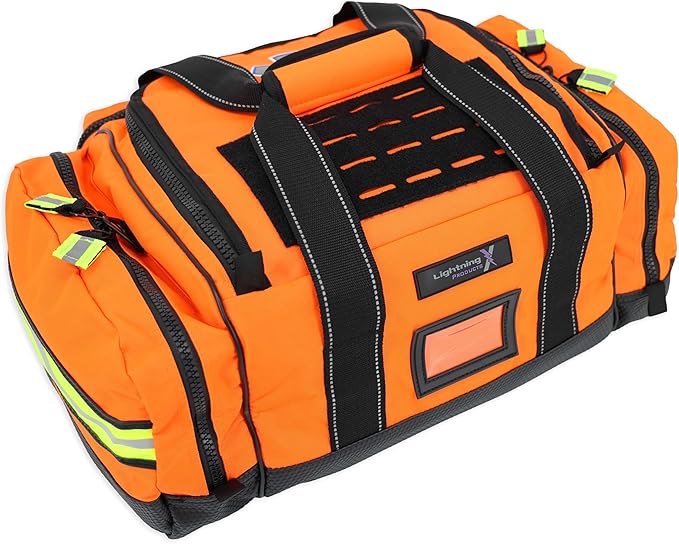 Lightning X Modular Large EMT Medic First Responder EMS Trauma Jump Bag w/Embroidered Name - ORANGE