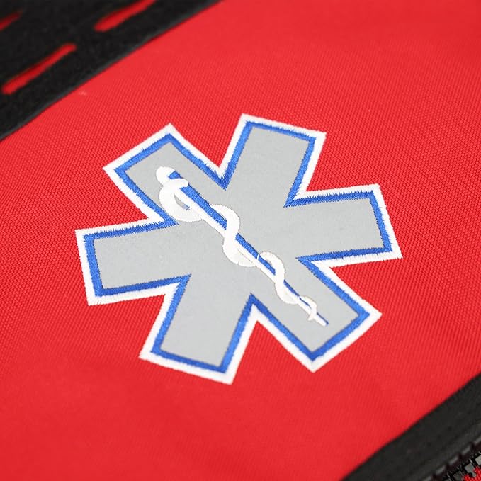 Lightning X Modular Large EMT Medic First Responder EMS Trauma Jump Bag w/Embroidered Name - RED